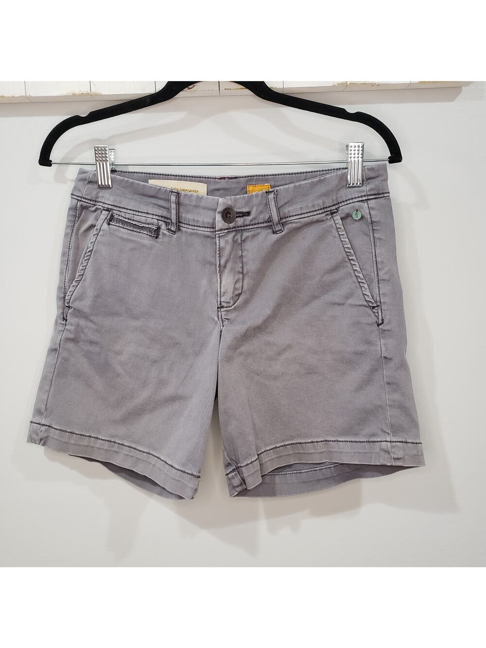 Pilcro And The Letterpress Shorts Womens 26 Gray Chino Anthropologie